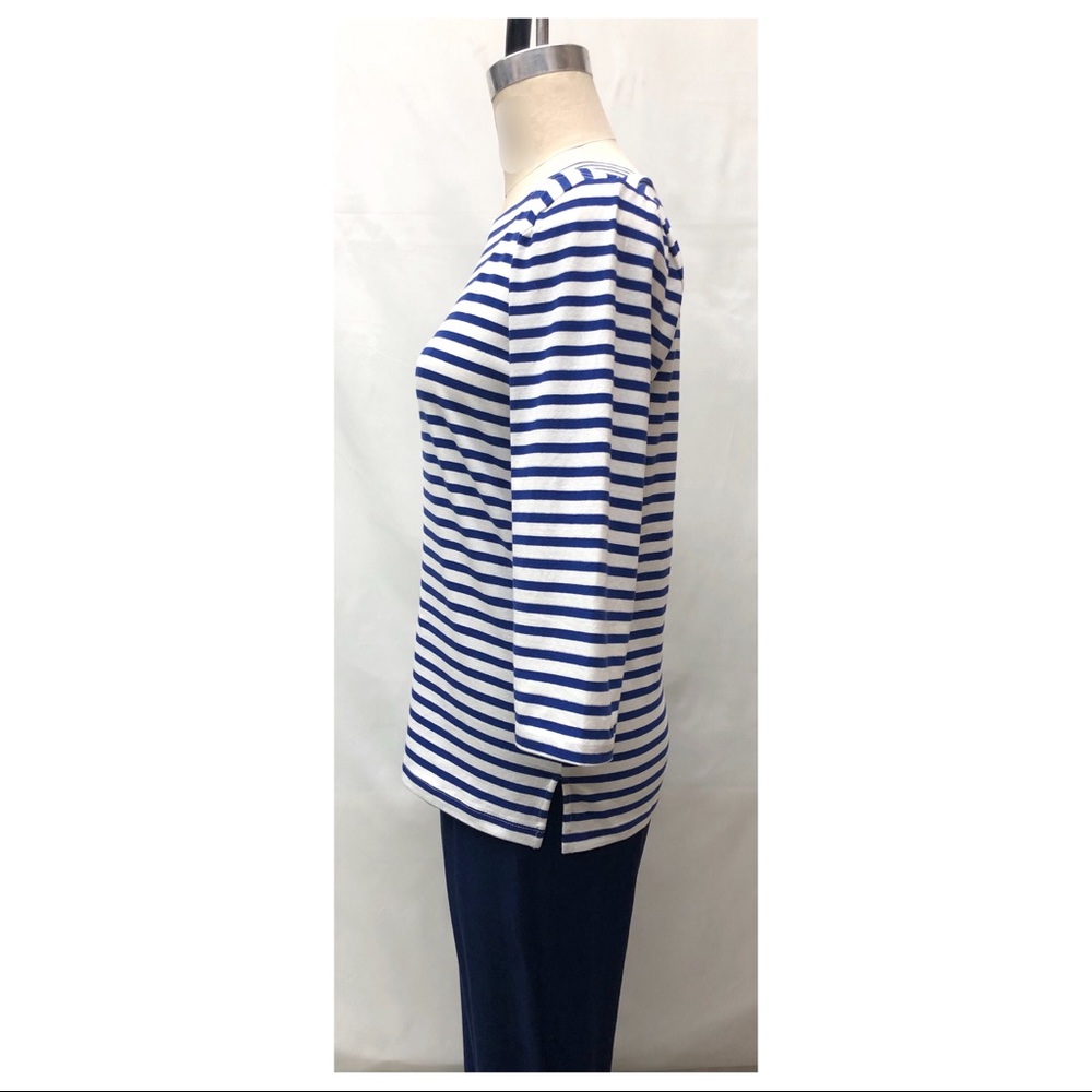 The Vermont Country Store Navy/White Stripe Knit - Picture 3 of 16